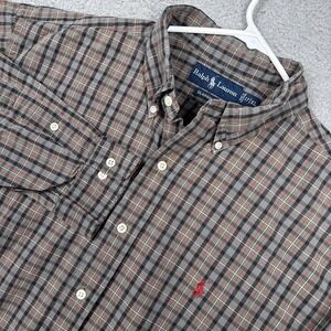 Ralph Lauren Shirt Mens XL Multicolor Plaid‎ Classic Fit Button Up Cotton Casual